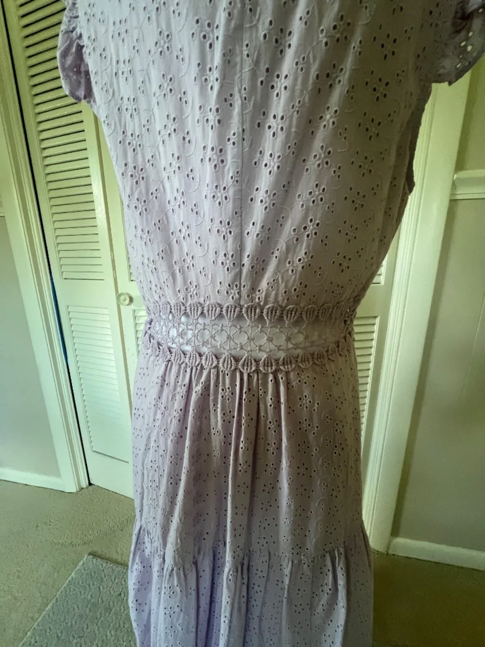 Lilac eyelet Altered State dress size large - Picture 9 of 14